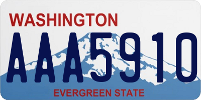 WA license plate AAA5910