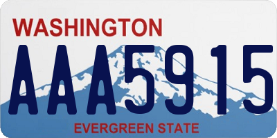 WA license plate AAA5915
