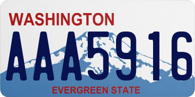 WA license plate AAA5916
