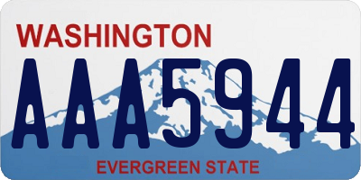 WA license plate AAA5944