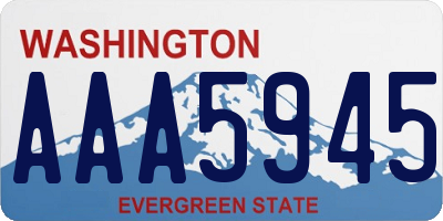 WA license plate AAA5945