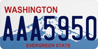 WA license plate AAA5950
