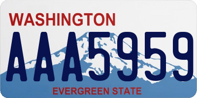 WA license plate AAA5959