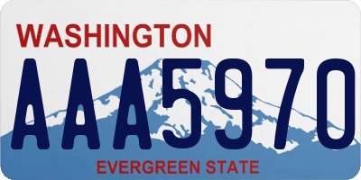 WA license plate AAA5970