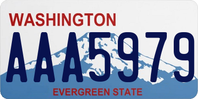 WA license plate AAA5979