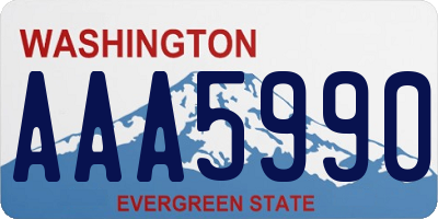 WA license plate AAA5990