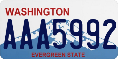 WA license plate AAA5992