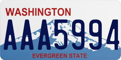 WA license plate AAA5994