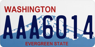 WA license plate AAA6014