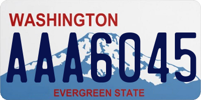 WA license plate AAA6045