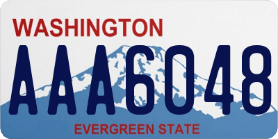 WA license plate AAA6048