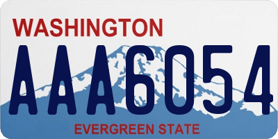 WA license plate AAA6054