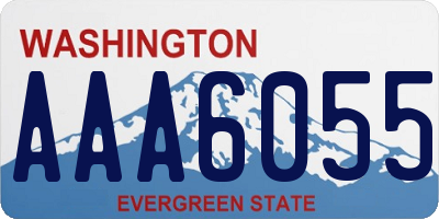 WA license plate AAA6055