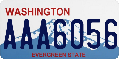 WA license plate AAA6056