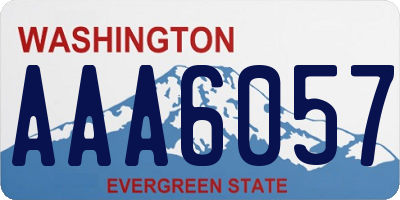 WA license plate AAA6057