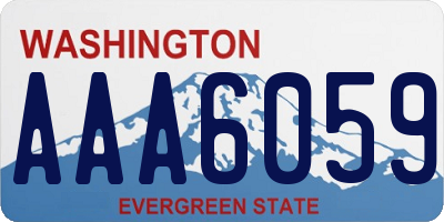 WA license plate AAA6059