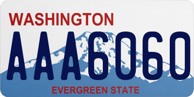 WA license plate AAA6060