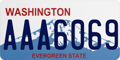 WA license plate AAA6069