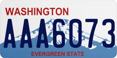 WA license plate AAA6073