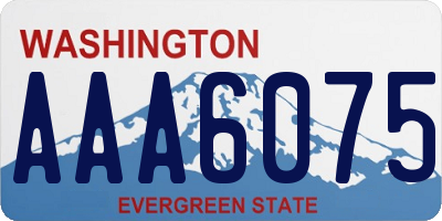 WA license plate AAA6075
