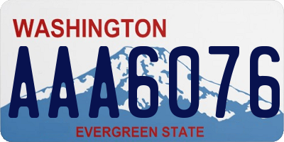 WA license plate AAA6076