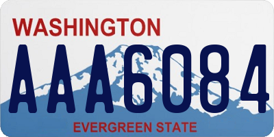 WA license plate AAA6084