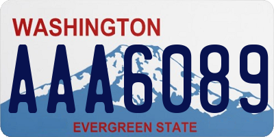 WA license plate AAA6089