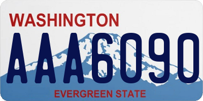 WA license plate AAA6090