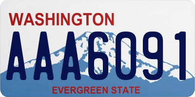 WA license plate AAA6091