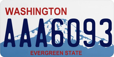 WA license plate AAA6093