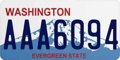 WA license plate AAA6094