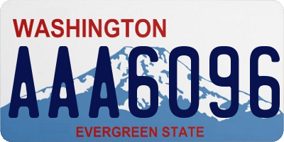 WA license plate AAA6096