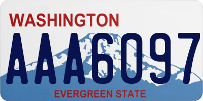 WA license plate AAA6097