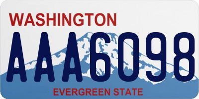 WA license plate AAA6098