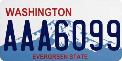 WA license plate AAA6099