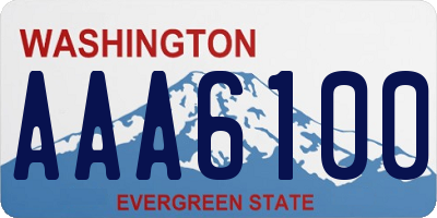 WA license plate AAA6100