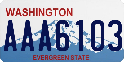 WA license plate AAA6103