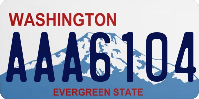 WA license plate AAA6104