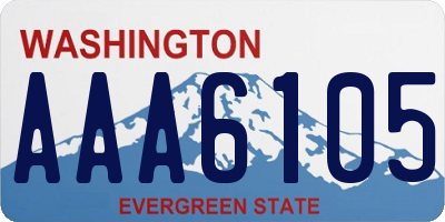 WA license plate AAA6105