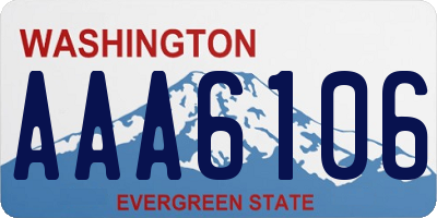 WA license plate AAA6106