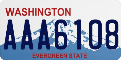 WA license plate AAA6108