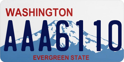 WA license plate AAA6110