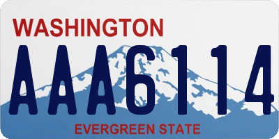 WA license plate AAA6114