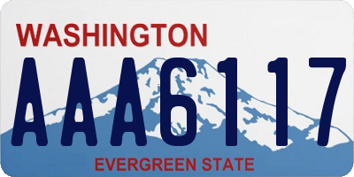 WA license plate AAA6117