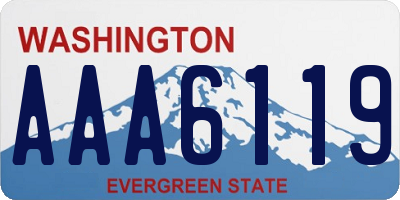 WA license plate AAA6119