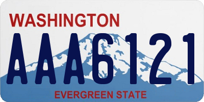 WA license plate AAA6121