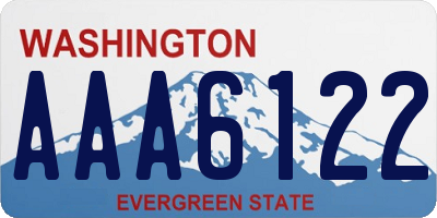 WA license plate AAA6122