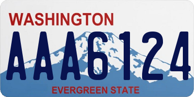 WA license plate AAA6124