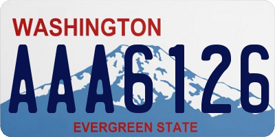 WA license plate AAA6126