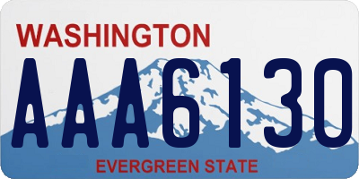 WA license plate AAA6130